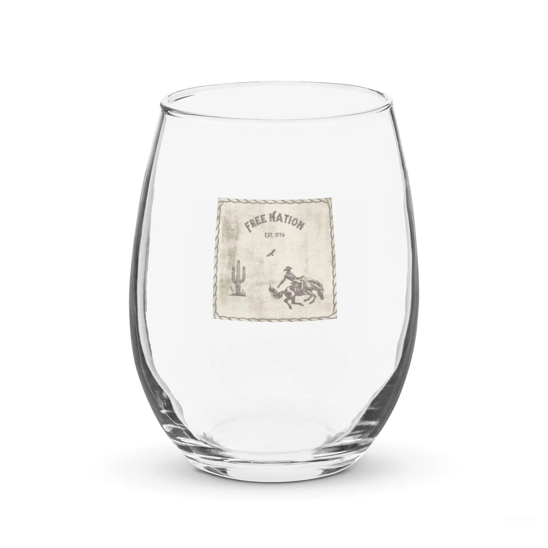 Free Nation Stemless Wine Glass Standard 1776